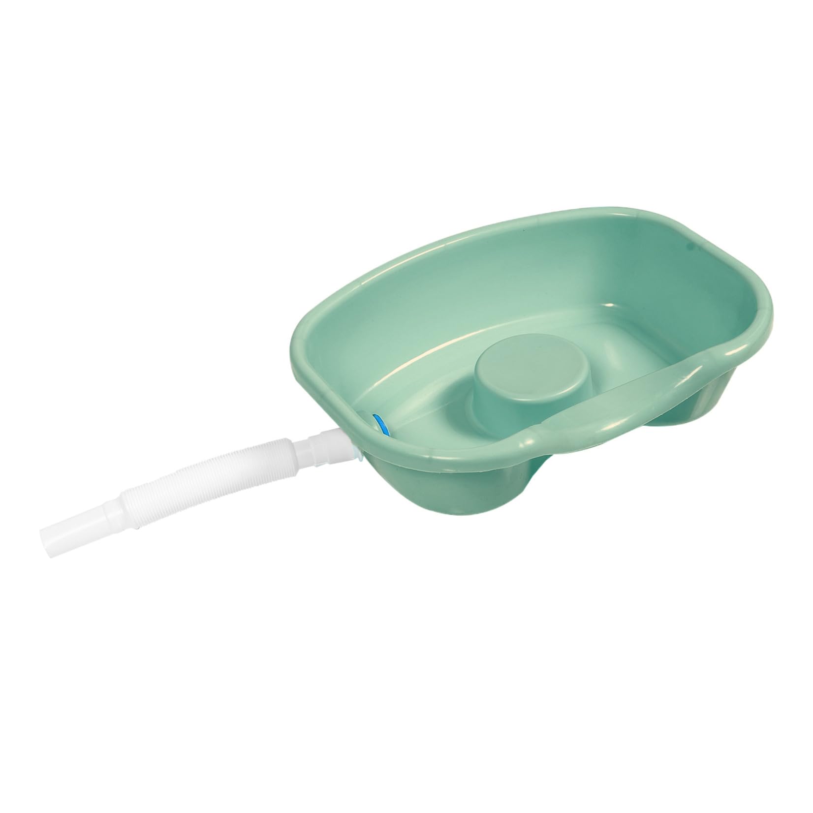 Lavatesta Portatile Ergonomico per Lavaggio Chioma da Letto, Bacinella Pistone Anti-perdita per Anziani, Donne Incinte e Pazienti, Vaschetta Shampoo Comodino Verde