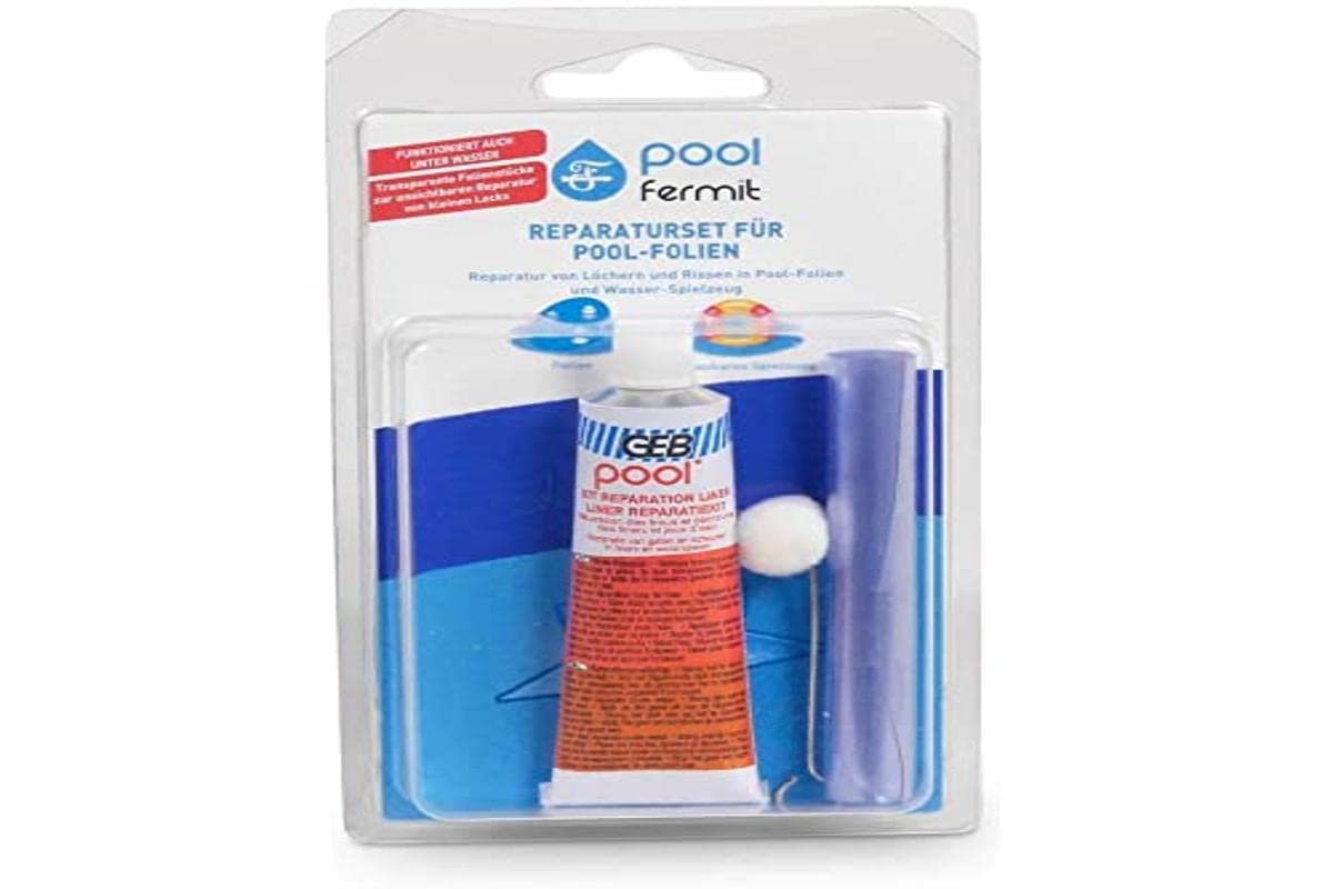 Fermit Klebstoff Reparaturset für Pool-Folien Reparatur-Set zum Flicken von Pools oder aufblasbaren Modulen