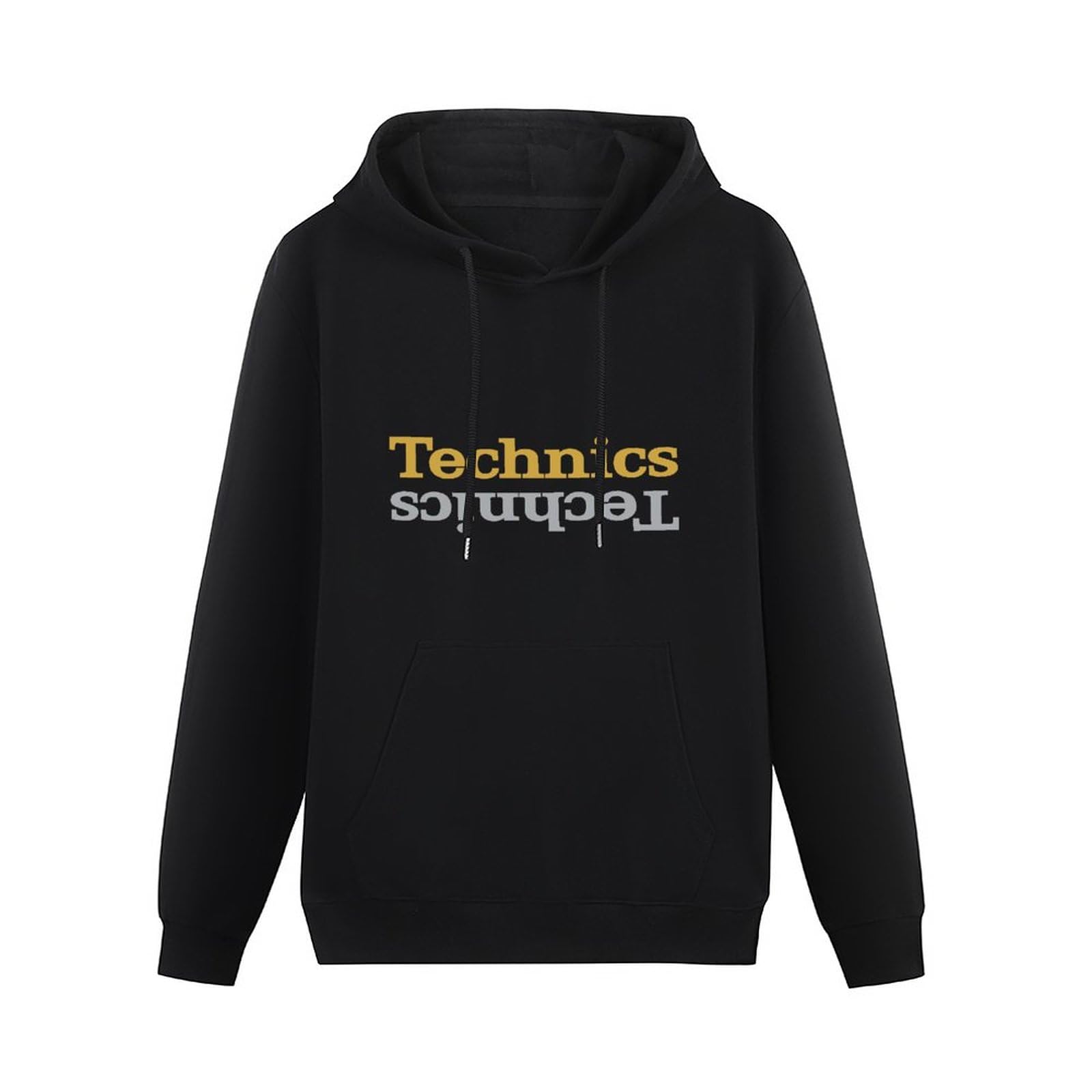 Technics/Dmc Hoody Champion Edition Hoodies Long Sleeve Pullover Loose Hoody Mens Sweatershirt Size XL Black