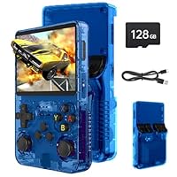 Febotak R36S Retro Handheld Game Console, 128GB Retro Gaming Console with 30+ Mainstream Emulators, 40,000+ Classic Games, Open Source Linux System, 3500mah Battery