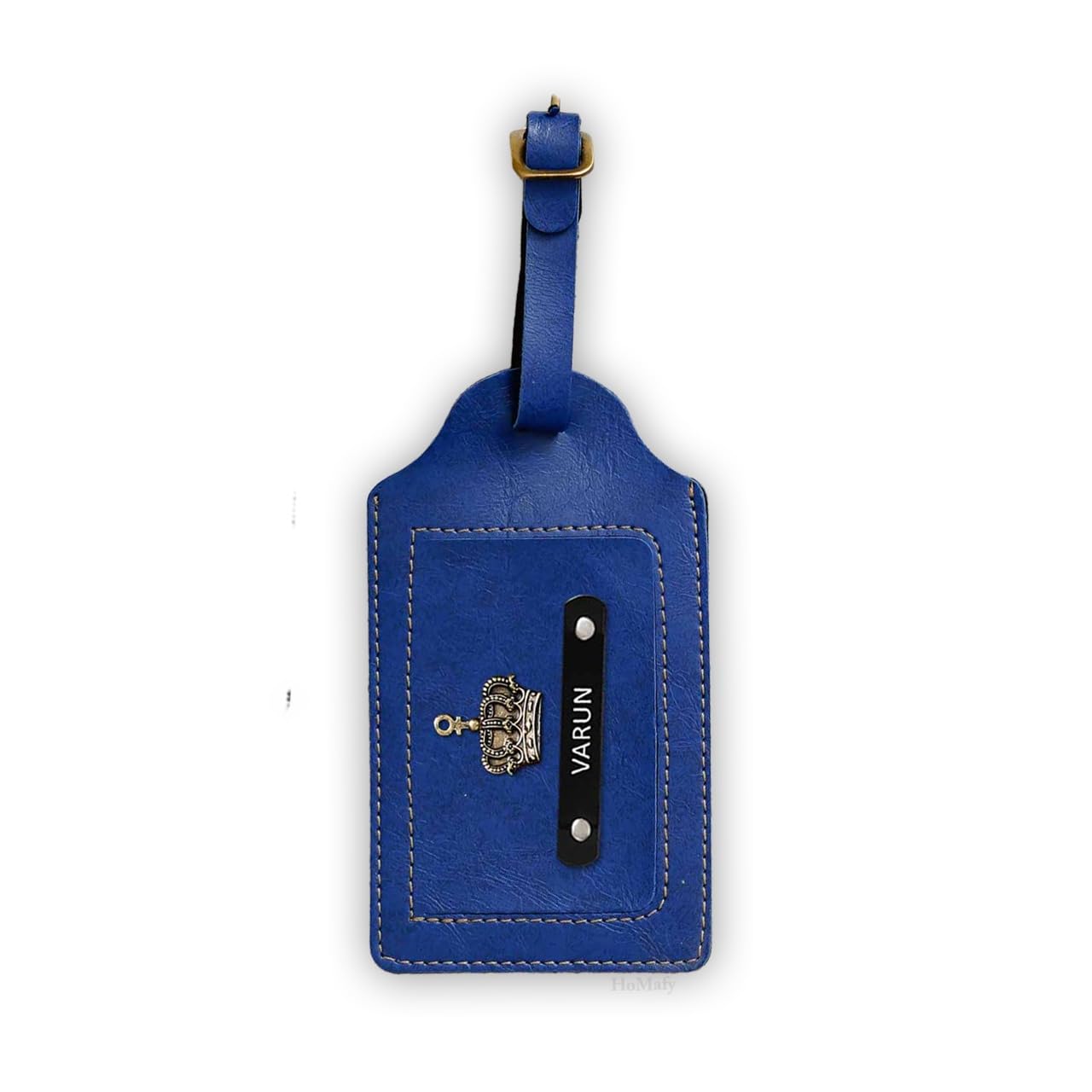 Vibrant Blue Luggage Tag with Name for Him | Customized Luggage Tags | Suitcase Travel Tags | Travellers Essentials (Blue)-image-0