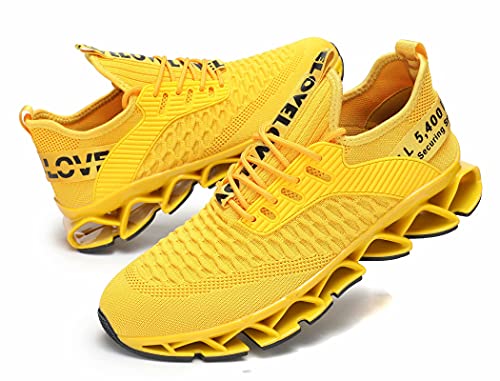 Image of Chopben Men's Running Shoes Blade Non Slip Fashion Sneakers Breathable Mesh Soft Sole Casual Athletic Walking Shoes