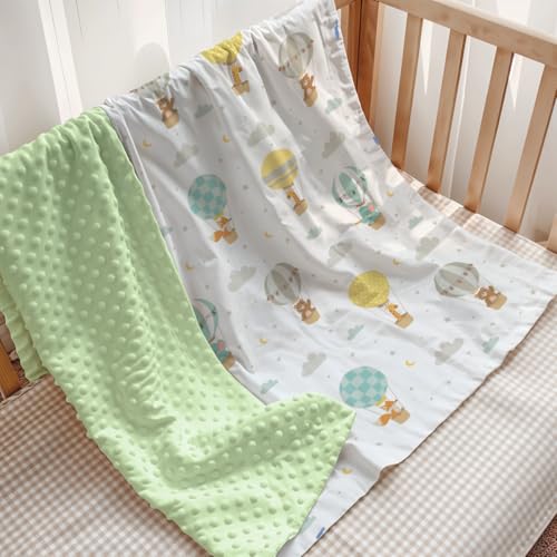 Image of SANDJEST Air Balloon Minky Blanket 30 x 40 Inches, Gift for Christmas Birthday