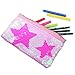 Le Vasty Cute Pencil Case for Girls Kids Mermaid Sequin Pencil Pouch Pen Holder Cosmetic Makeup Organizer Bag Purse for Women