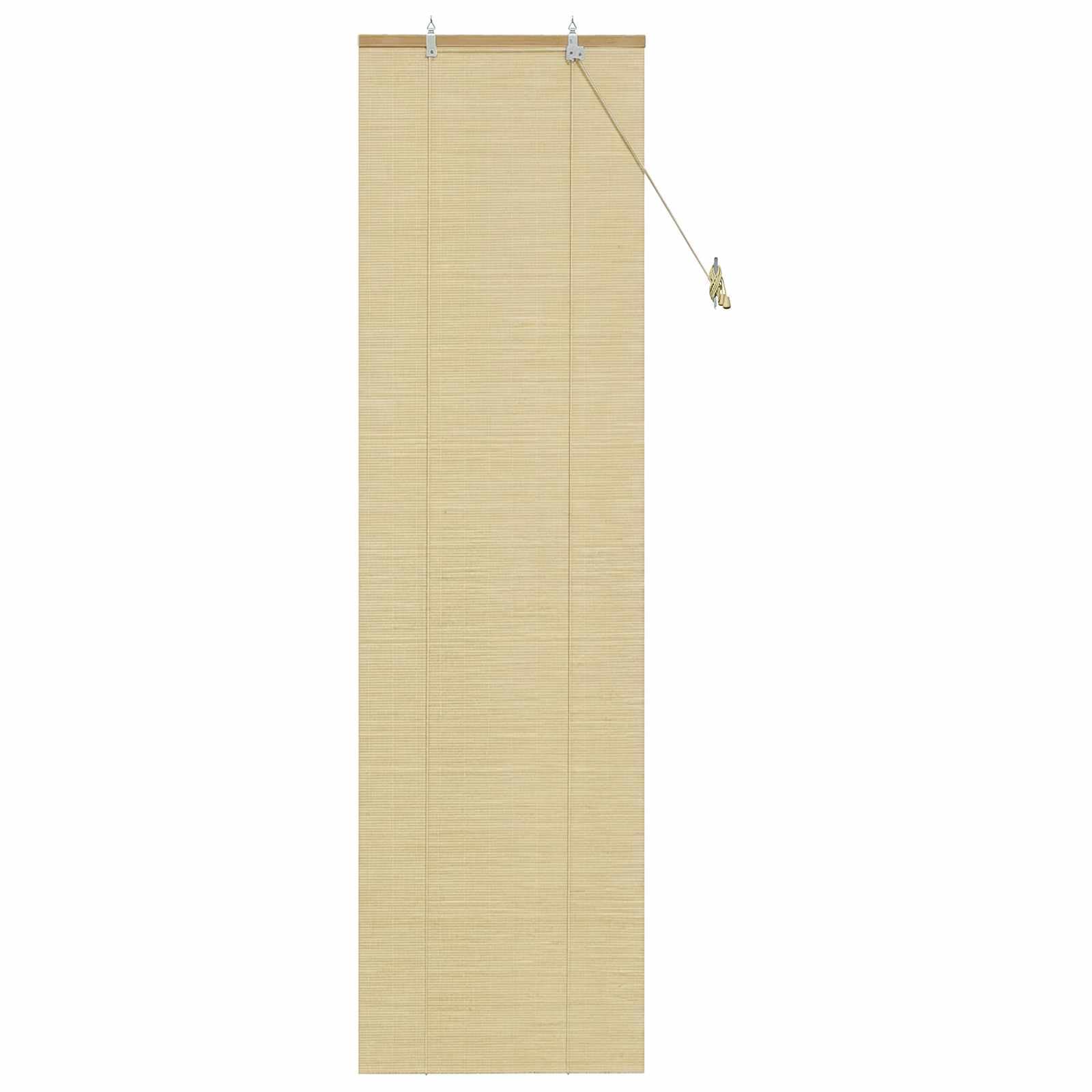Rollo Natur Bambus 40 x 220 cm, Jalousie Plissee Raffrollo für Sichtschutz und Sonnenschutz, UV-beständig, innen und außen montierbar, Wohnzimmer Schlafzimmer