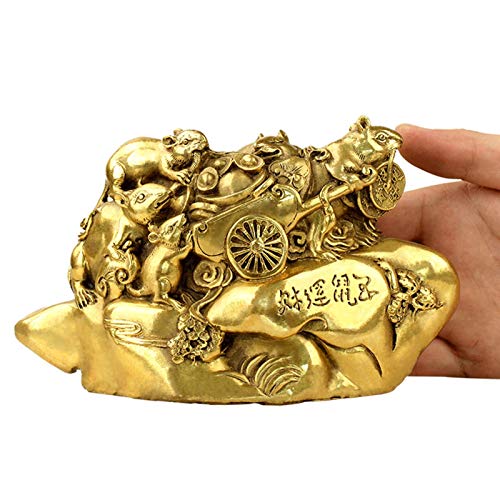 Statue de Rat en Laiton pour rompre la monotonie d'une table - 3