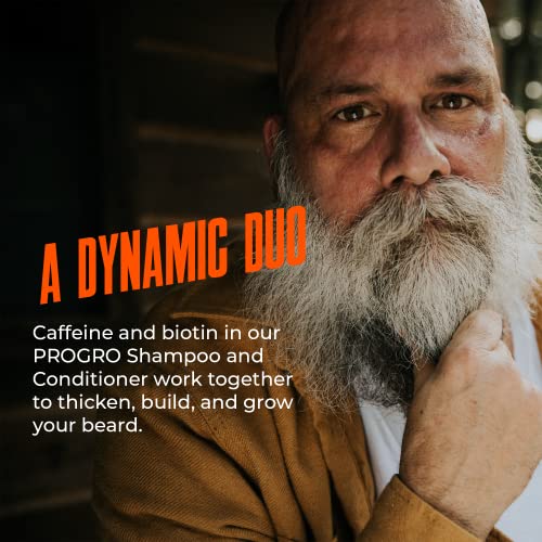 Wild Willies Moisturizing Beard Shampoo, Conditioner, & Growth Serum Kit, Progro - Fortified With Biotin & Caffeine For Facial Hair Hydration & Softener - Natural Beard Care For Thicker & Fuller Beard #TOP3