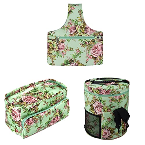 Image of COHEALI Handbag Xcm Organizer Cloth Holder Supplies Accessories Ball Printed Handbag Size:large - Wool Knitting Square Crochet Flower Bag Storage Tote Diy Oxford Yarn Floral