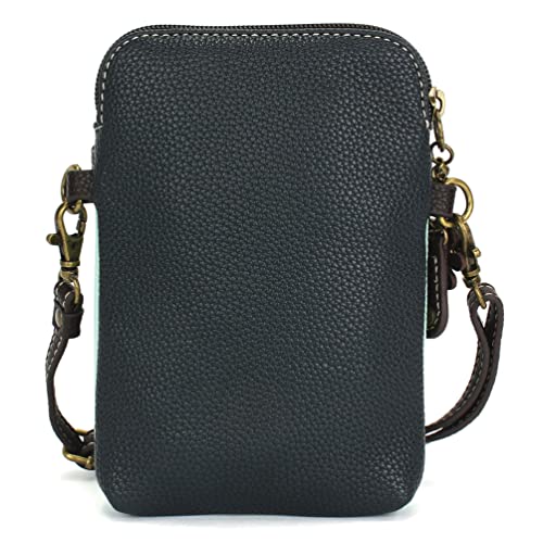 CHALA Cell Phone Crossbody Purse-Women PU Leather/Canvas Multicolor Handbag with Adjustable Strap - Shih Tzu - brown - dark brown3