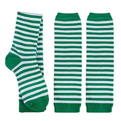 Image of Over Knee Rainbow Thigh High Socks Cosplay Accessories for Women Fashion Wild Long Striped Leg warmers