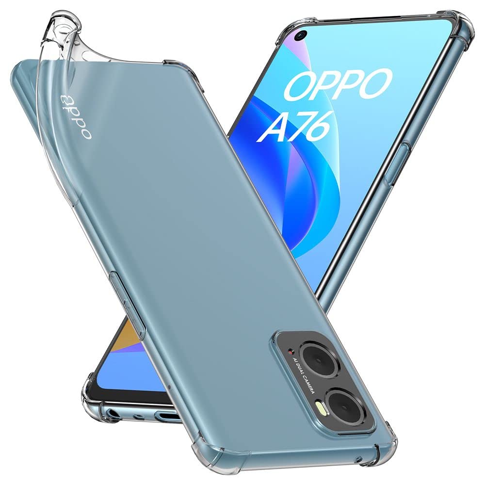 EbestStar Cover Per Oppo A76 Custodia In Silicone Trasparente - TPU Morbido Antiurto Con Bordi Rinforzati, Sottile E Antiscivolo, Compatibile Con A76 CPH2375