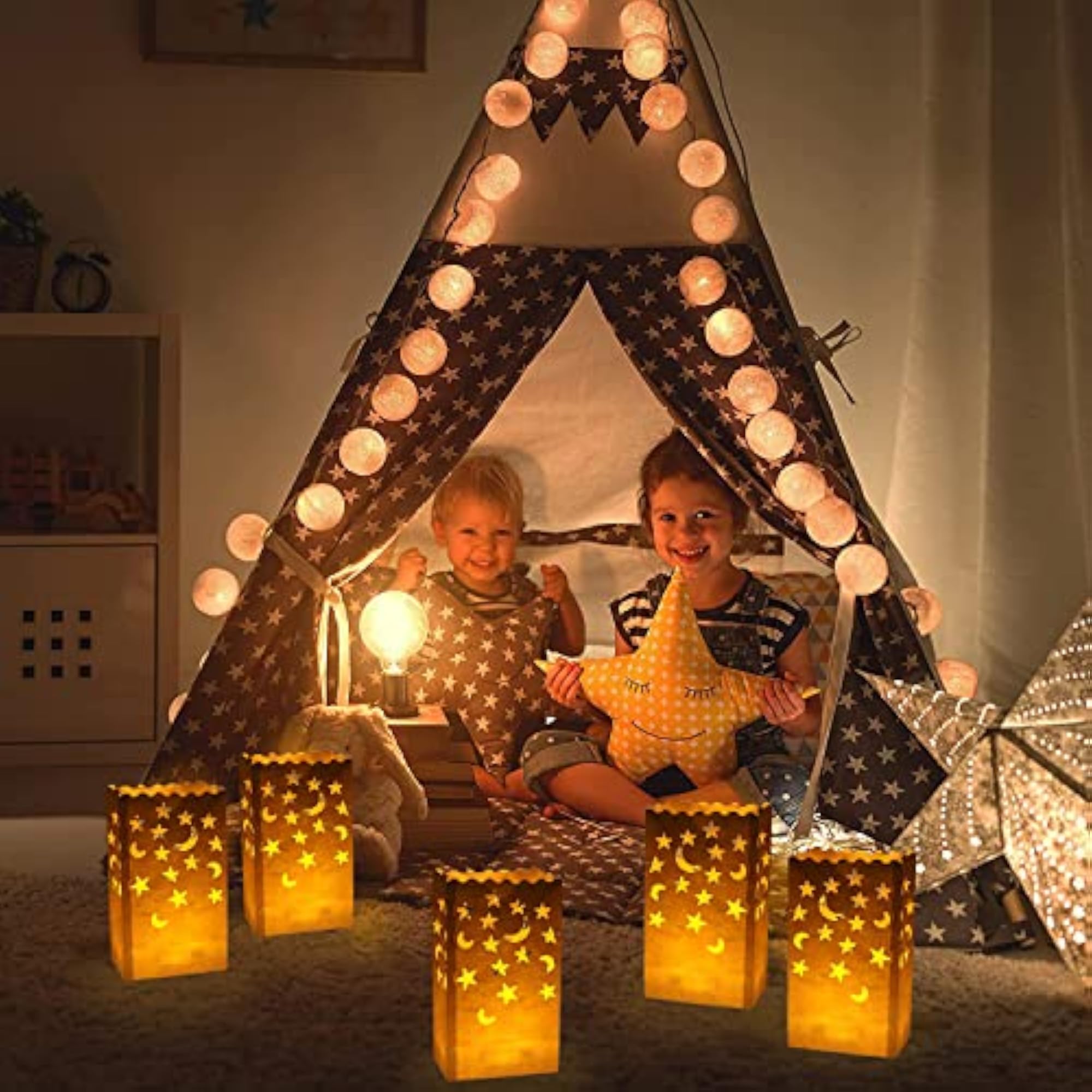 50 pcs White Luminary Candle Bags