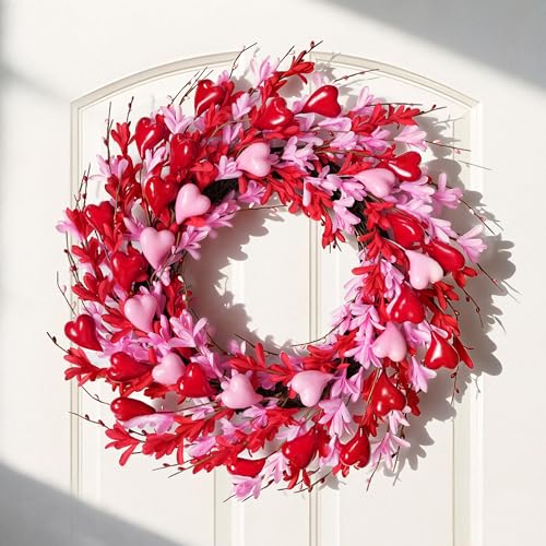 24'' Valentine's Day Wreath for Front Door...