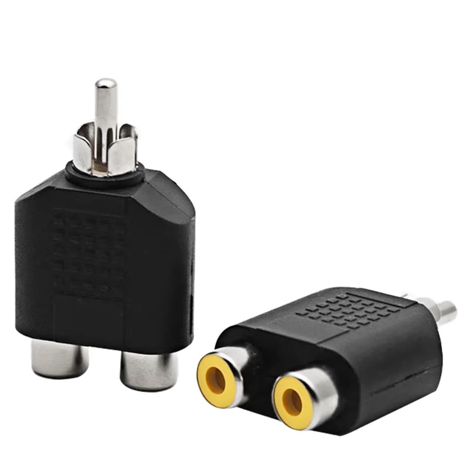 Kit Adattatore convertitore Audio Video AV sdoppiatore RCA a Y da 5 Pezzi, da 1 Maschio a 2 Femmine, da Spina RCA Lotus Jack a Doppia(100PCS)