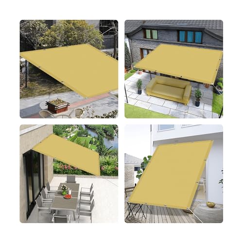 Voiles d'ombrage rectangulaire 300x360 cm store de patio jaune sable