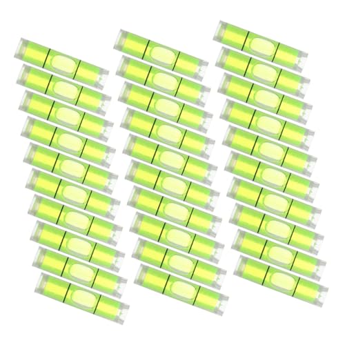 Collbath 50 Unidades Nivel De Burbuja Horizontal Mini Cilíndrico 8x23 Mm Plástico Herramienta De Medición Precisión Para Colgar Cuadros Y Nivelar Superficies Domésticas