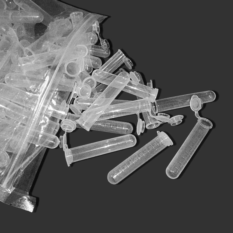 100 szt. 10 ml przezroczystych plastikowych probówek wirówkowych z zatyczką zatrzaskową – fiolki laboratoryjne do przechowywania próbek