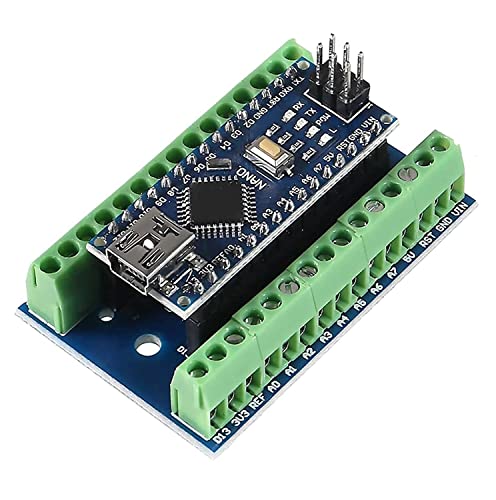 DUBEUYEW Nano Módulo Soldado, Nano Board CH340 Chip, 5V 16MHz para Arduino, con Mini USB Micro Interfaces y Nano Terminal Adaptador Shield Placa de Expansión