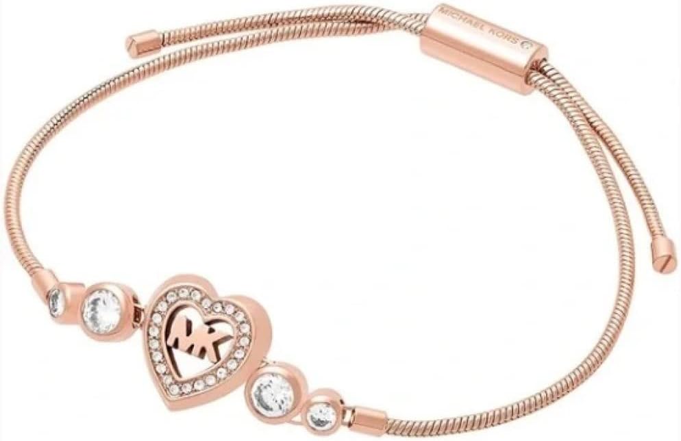 Michael KorsMKJ7176791 Rose Gold Tone Stainless Steel Women's Slider Bracelet