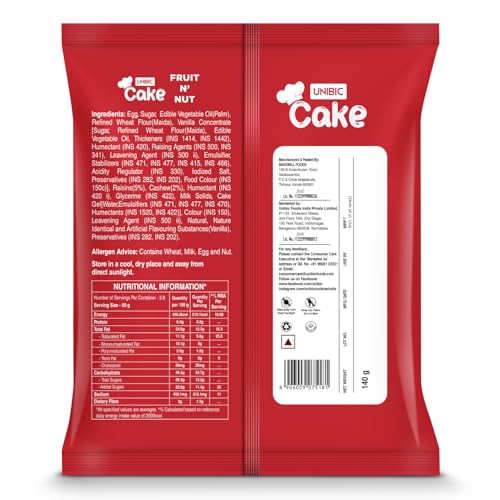 Image of Unibic Cake - Fruit N Nut 140gm