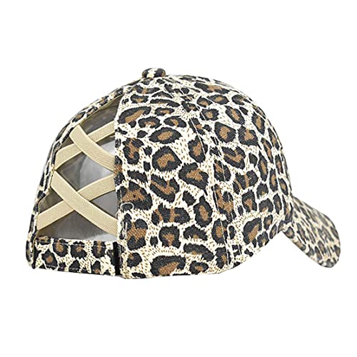 Adjustable Cap Cotton Hat Cross Baseball Cap Distressed Outdoor Headdress Old Chapeau For Outdoor Activities Leopard #TOP5