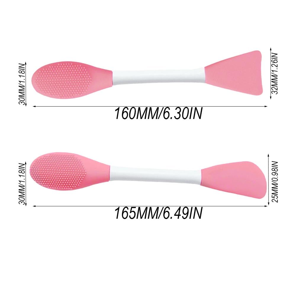 Pennello in Silicone per Maschera Facciale, 2 Pezzi, Applicatore per Maschera, Pennello Cosmetico, Per l'applicazione di Laschere Facciali, Strumento di Bellezza Fai Da Te