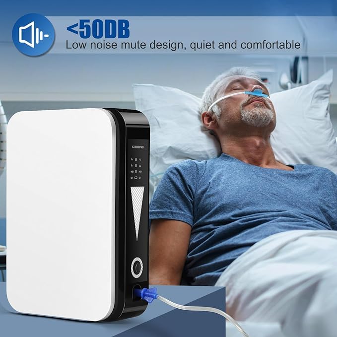Portable Oxygen Generator for Home/Trave, Adjustable 1-2 Liter Oxygen Concentrator Machine