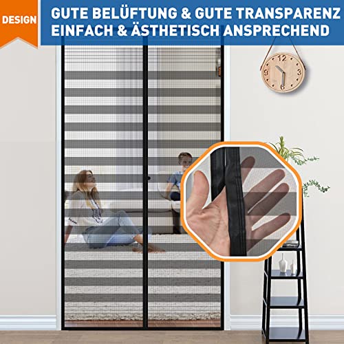 Fliegengitter Balkontür 72x243cm Magnet - Insektenschutz Tür