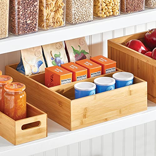 mDesign sorteerdoos – opbergbox met 3 compartimenten – handige keuken organizer voor in de keukenkast of het… - Image 3