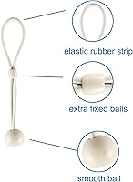 Vista 5 de Kit elástico de 3 piezas, reemplazo general de puerta enrollable para exteriores/puerta de persiana enrollable interior (beige)