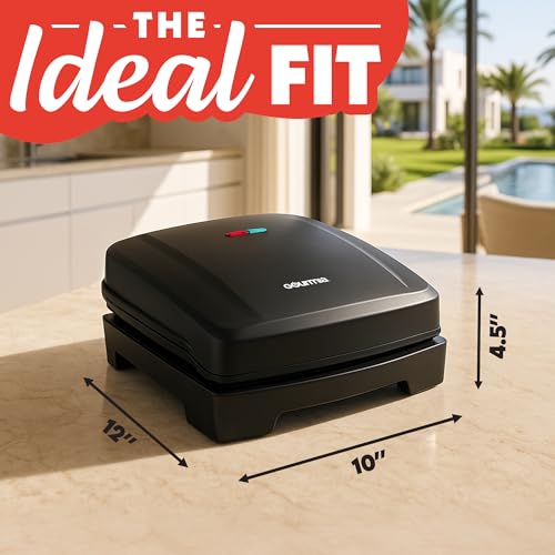 Gourmia Indoor Grill & Panini Maker – 4 Serving Contact or Open Grill, Nonstick Ceramic, Preheat Indicator Light, Slope Design with Removable Dishwasher Safe Drip Tray by Gourmia - Used condition - Image 8