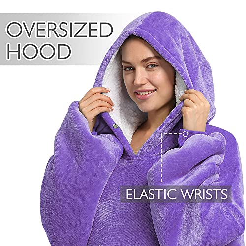 Image of Catalonia Oversized Hoodie Blanket Sweatshirt, Comfortable Sherpa Giant Pullover with Large Front Pocket for Adults Men Women Teenagers Wife Girlfriend