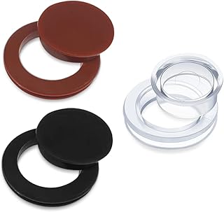 3Colors 2in Umbrella Hole Rings with Hole Covers, Silicone Umbrella Rings for Patio Table, Umbrella Hole Ring Plugs,Patio Table Umbrella Hole Ring for 42mm/1.65in Diameter Pole (Clear, Black, Brown)