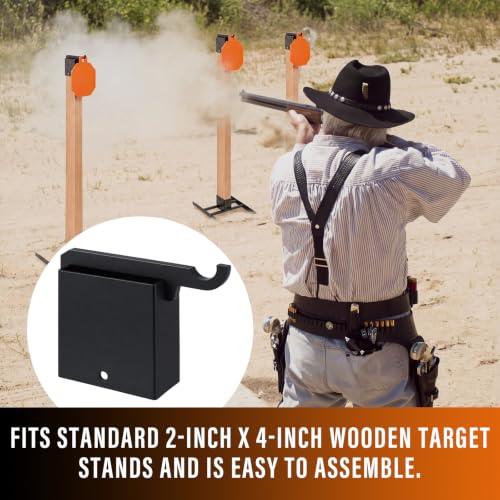 Image of 2 Pack 2 inch x 4 inch Target Hanger Brackets for Steel Shooting Targets