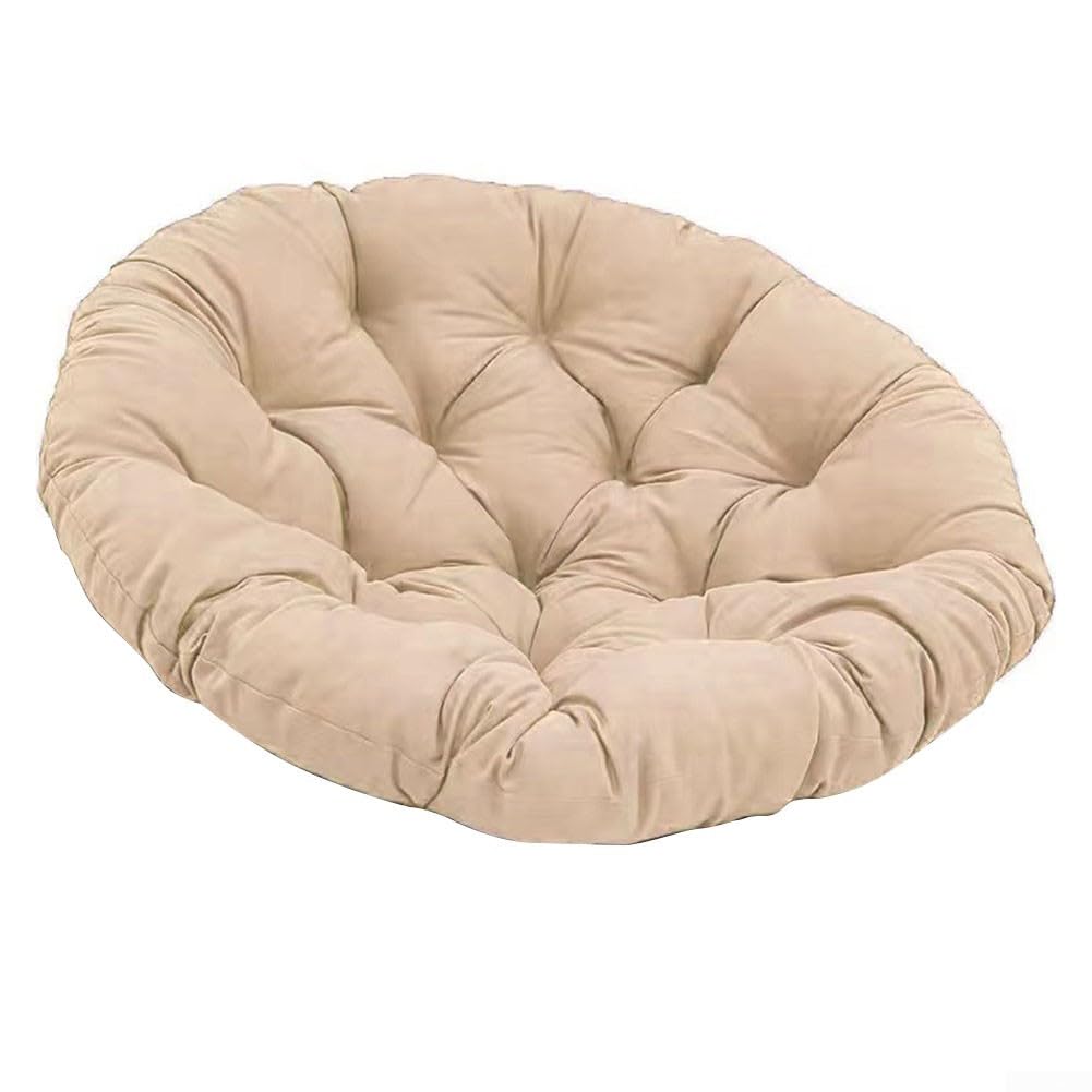 Gartenstuhlauflage Rund 60X60 Cm, Polster Für Hängesessel Und Schaukelstuhl Mit PP-Füllung, Ergonomisches Sitzkissen Druckentlastung Für Terrasse Wohnzimmer Innenbereich(H)