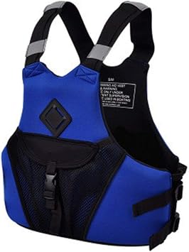 Life Jacket Adult Life Jacket Kayak Sail High End Fishing Big Pocket Reflective Sticker Life Jacket Classic Series Vest Color Blue, Size S/M
