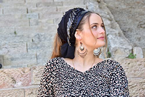 Mika Ruffle Bandana, Headband Tichel, Chemo Hair Snood, Head Scarf, Head Covering, Jewish Headcovering, Scarf, Hat Bandana4