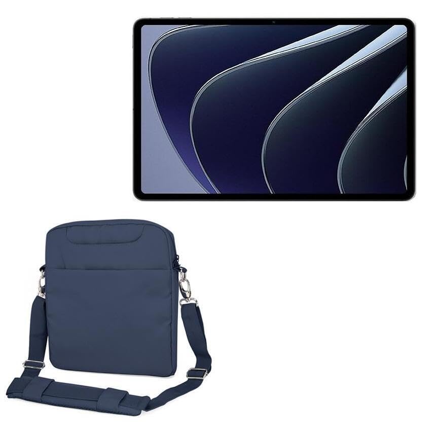 BoxWave Case Compatible with OnePlus Pad - Encompass Urban Bag, Over Shoulder Messenger Straps Handle Bag Pockets - Navy