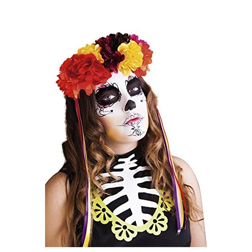 Rubies Diadema de lujo Katrina con rosas Día de los Muertos, multicolor, Talla única (Rubie's Spain S4349)