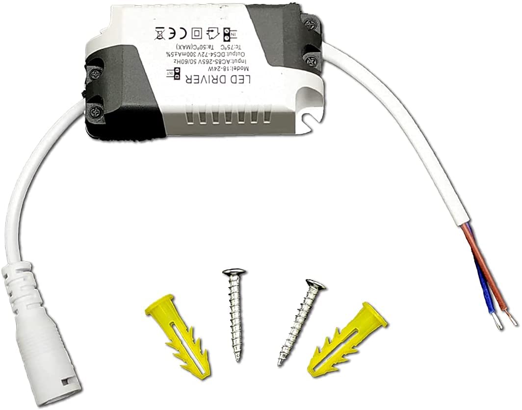 MUNDDY® - PACK DE 5 Downlight LED Panel Superficie Redondo, iluminacion 6W 12W 20W 25W, marco blanco. Driver Incluido (20W, 4000k Blanco Neutro)