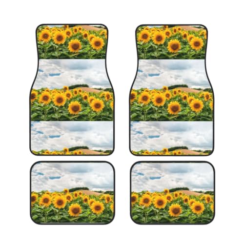 Alfombrillas para coche de girasoles, accesorios de neopreno para viajes en familia