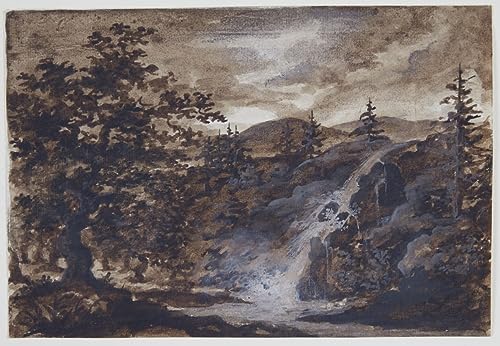 Affiche toile paysage rochers et arbres de Fearnley 60x90cm decoration murale