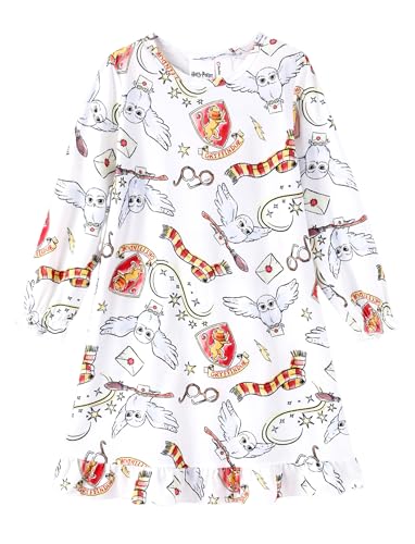 Harry Potter Pajamas Girls Nightgowns Gryffindor Hogwarts Long Sleeves Nightgown Casual Dress Sleepwear for Kids Girls