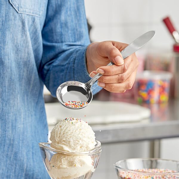 1 oz. One-Piece Stainless Steel Solid Serving Ladle/Portion Spoon