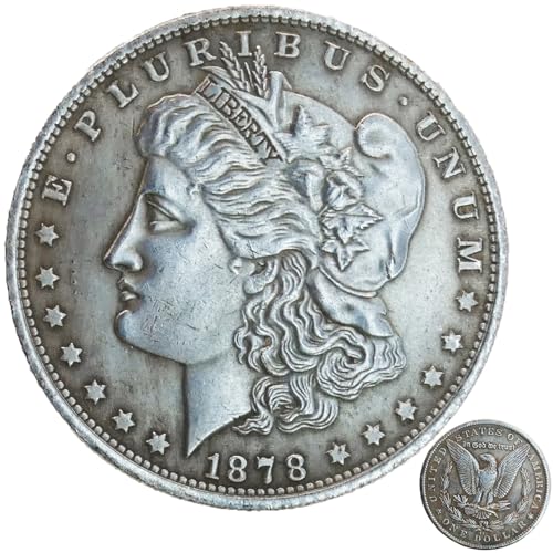 Rare Collectible Antique Historical Coin Exquisite Cameo Design Old Silver Dollar Souvenir Reproduction Artwork Uncirculated Morgan Collection Silver Dollar1878 (1PCS)