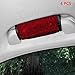 EGBANG 4 Pcs Crystal Diamond Car Door Handle Covers Bling Rhinestone Leather Handcraft Car Accessories Cover for Women Universal Fit (L-Red)