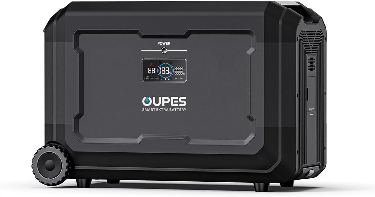 OUPES B5 Good Further Battery – 5040Wh LiFePO4 Growth Battery for Mega 5 Moveable Energy Station, Scalable to 45.36kWh