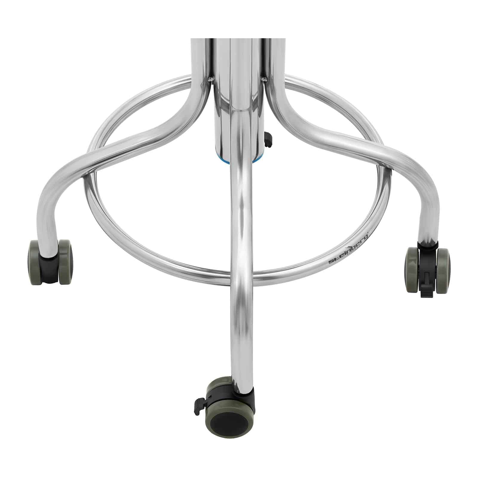 Steinberg Systems SBS-LF-146 Tabouret labo sur roulettes acier inoxydable 100 kg Tabouret de laboratoire Tabouret laboratoire roulette