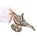 Gusnilo Legend Aladdin Magic Genie Light Lamp Pot Classic Silver(Golden Blue)