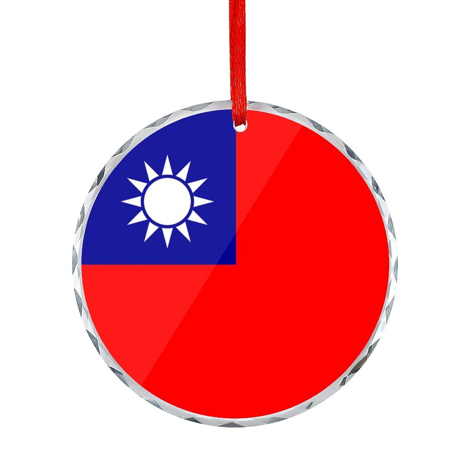 Taiwan Flag Can Hang Pendant Christmas Tree Decoration Suitable for Christmas/Party/Home/mall/School/Restaurant Decoration 1PCS